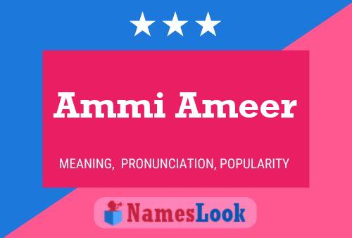 Постер имени Ammi Ameer