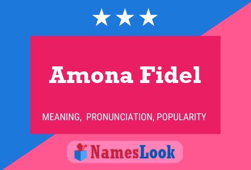 Постер имени Amona Fidel