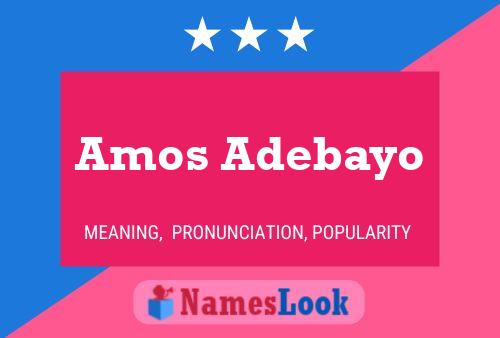 Постер имени Amos Adebayo