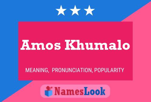 Постер имени Amos Khumalo