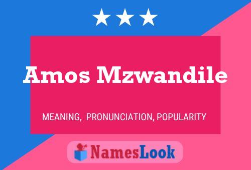 Постер имени Amos Mzwandile