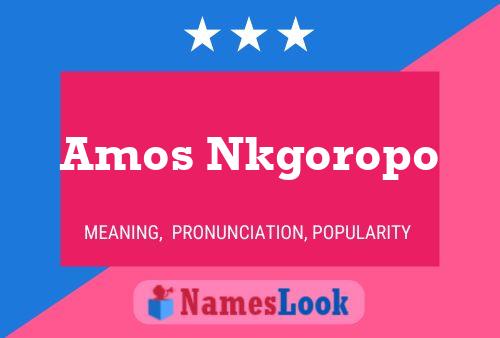 Постер имени Amos Nkgoropo