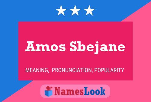 Постер имени Amos Sbejane