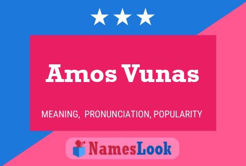 Постер имени Amos Vunas