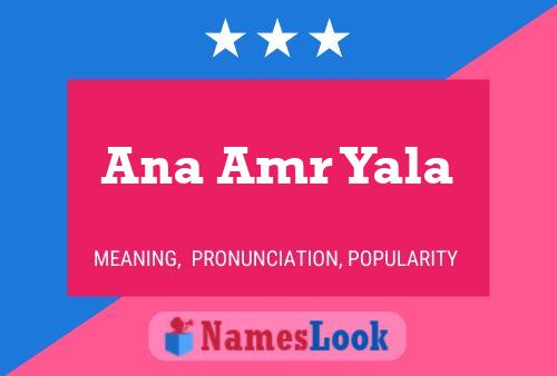 Постер имени Ana Amr Yala