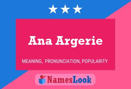 Постер имени Ana Argerie