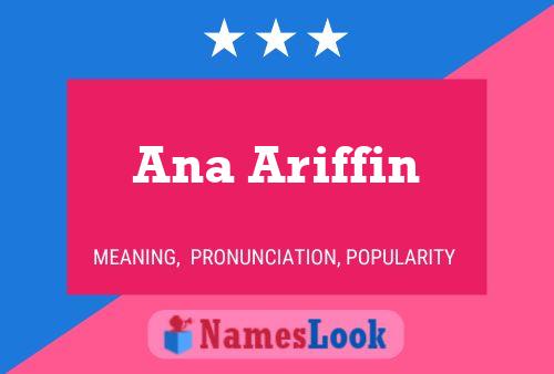 Постер имени Ana Ariffin