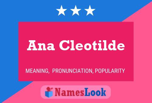 Постер имени Ana Cleotilde