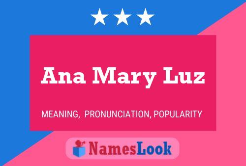 Постер имени Ana Mary Luz