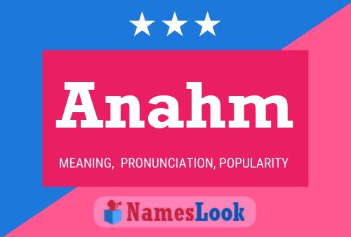 Постер имени Anahm