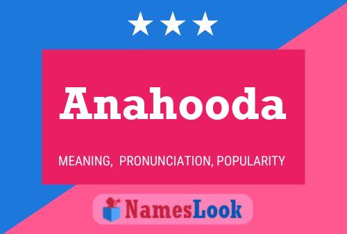 Постер имени Anahooda