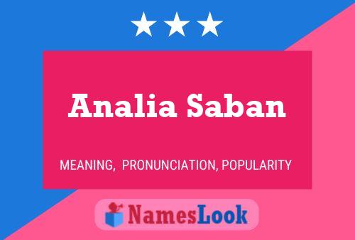 Постер имени Analia Saban