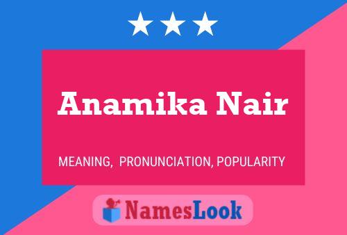 Постер имени Anamika Nair