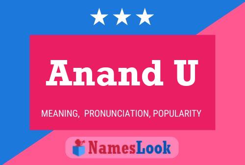 Постер имени Anand U