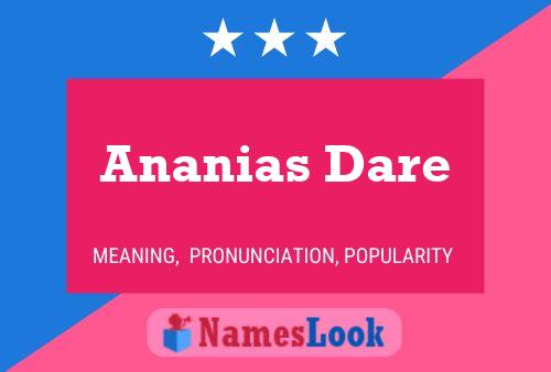 Постер имени Ananias Dare