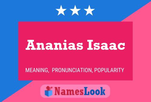 Постер имени Ananias Isaac