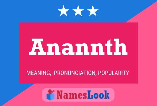 Постер имени Anannth