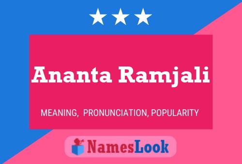 Постер имени Ananta Ramjali