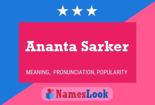 Постер имени Ananta Sarker