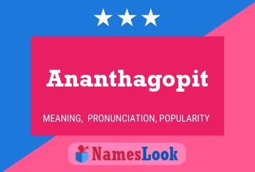 Постер имени Ananthagopit