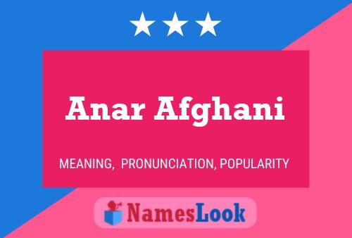 Постер имени Anar Afghani