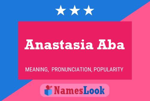 Постер имени Anastasia Aba