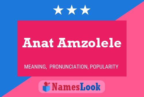 Постер имени Anat Amzolele