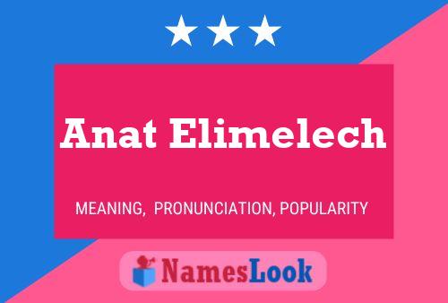 Постер имени Anat Elimelech