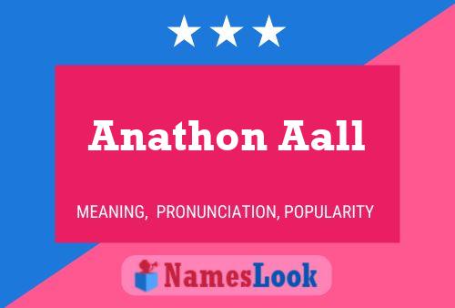 Постер имени Anathon Aall