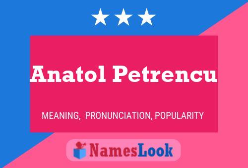 Постер имени Anatol Petrencu