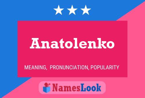 Постер имени Anatolenko