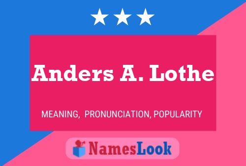 Постер имени Anders A. Lothe