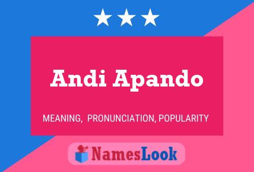 Постер имени Andi Apando