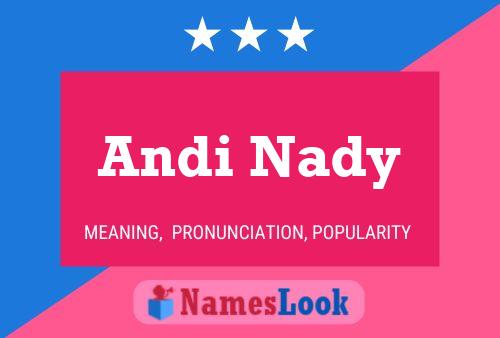 Постер имени Andi Nady