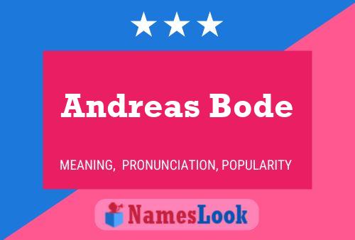 Постер имени Andreas Bode