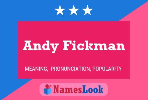 Постер имени Andy Fickman