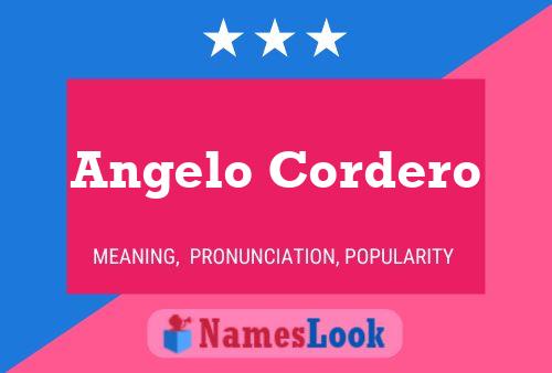 Постер имени Angelo Cordero