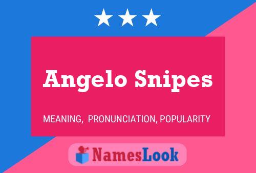 Постер имени Angelo Snipes