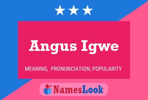 Постер имени Angus Igwe