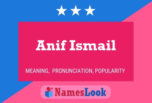 Постер имени Anif Ismail