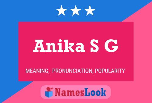 Постер имени Anika S G