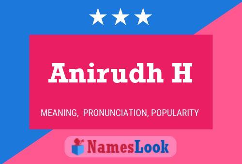 Постер имени Anirudh H