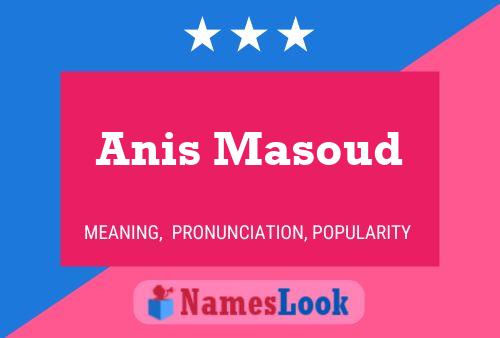 Постер имени Anis Masoud