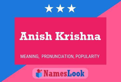 Постер имени Anish Krishna