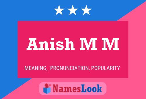 Постер имени Anish M M