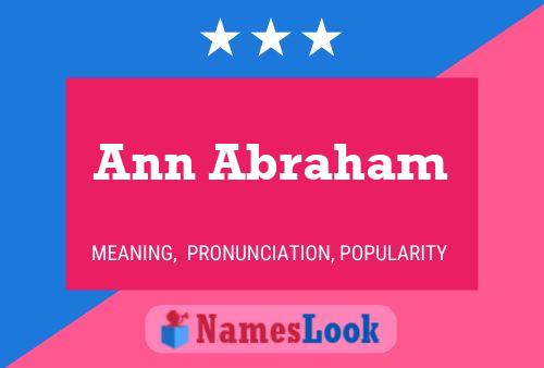 Постер имени Ann Abraham