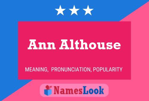 Постер имени Ann Althouse