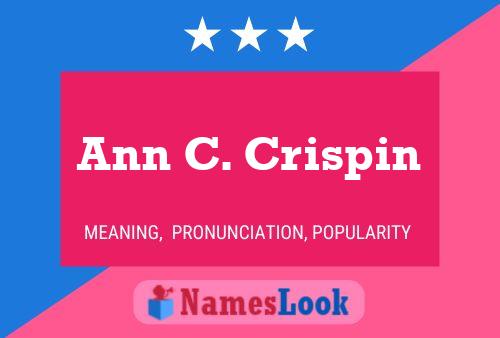 Постер имени Ann C. Crispin