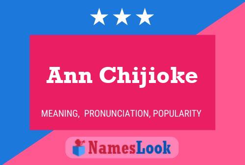 Постер имени Ann Chijioke