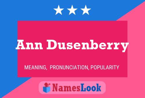 Постер имени Ann Dusenberry